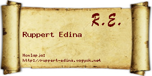 Ruppert Edina névjegykártya